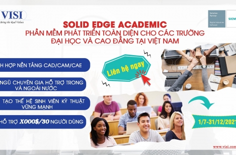 Solid Edge Academic - Giải pháp giáo dục kỹ thuật toàn diện cho sinh viên Việt Nam và chương trình hỗ trợ giá chưa từng có